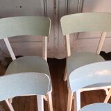 Set of 4 Baumann bistro chairs in wood and formica