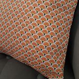 Vintage "Fan" pattern cushion 40x40cm