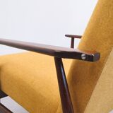 Fauteuil Henryk Lis en tweed jaune 1960