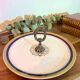 Porcelain and silver-plated servant