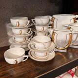 Service à thé ancien en porcelaine – estampillé jmporte de tchecoslovaquie