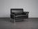 Leather and chrome lounge chair, Italy, 1990s