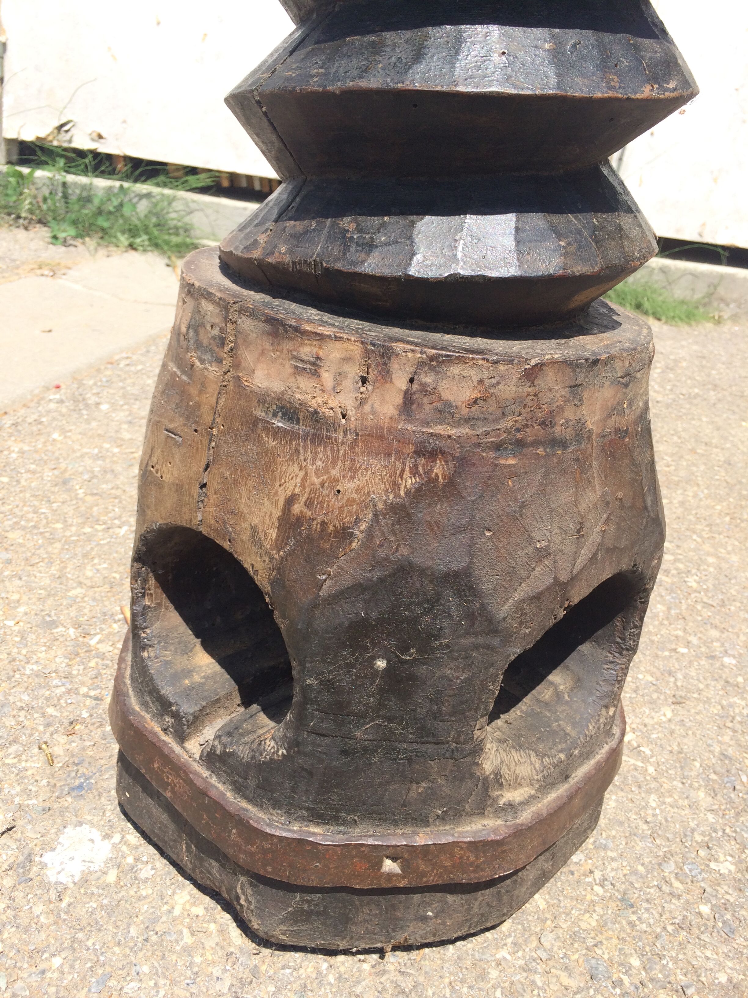 Column saddler XXL old solid wood press screw - 180 cm