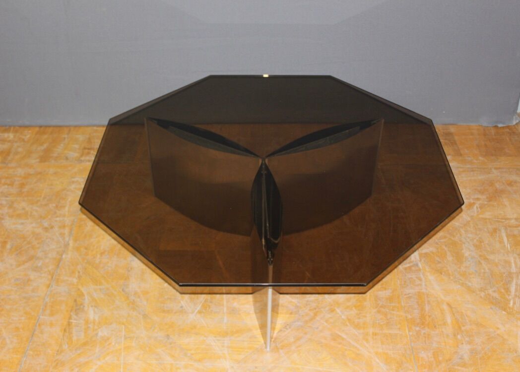 Coffee Table Rosette By Kim Moltzer And Jean Paul Barray Circa 1965