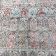 XXL vintage carpet in Kashmir silk Garden of Paradise