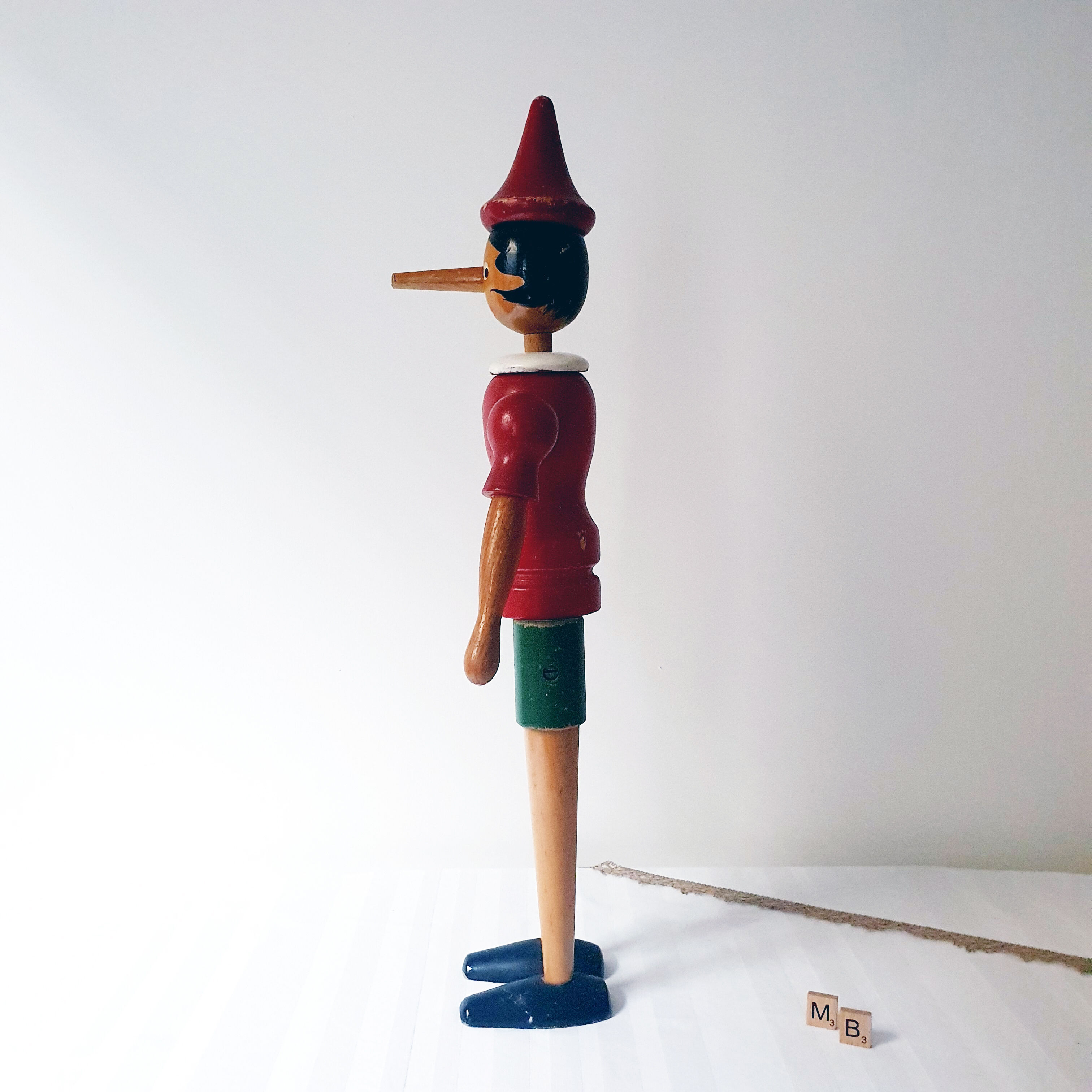 Large articulated wooden Pinocchio