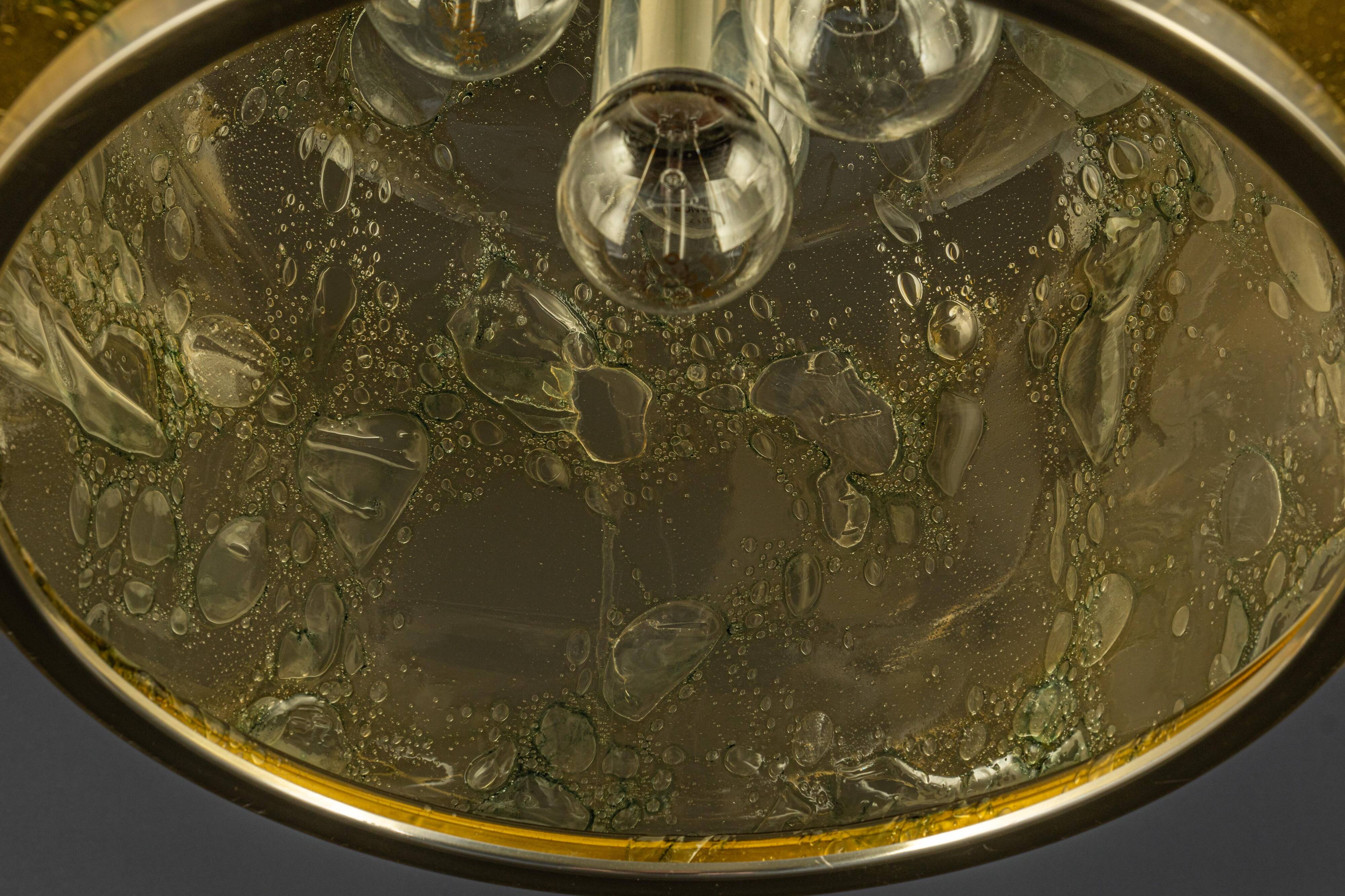 Large Murano pendant lamp by Doria, Germany, 1970s.