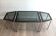 Rare three-part nickel coffee table with lacquered glass tops around the perimeter