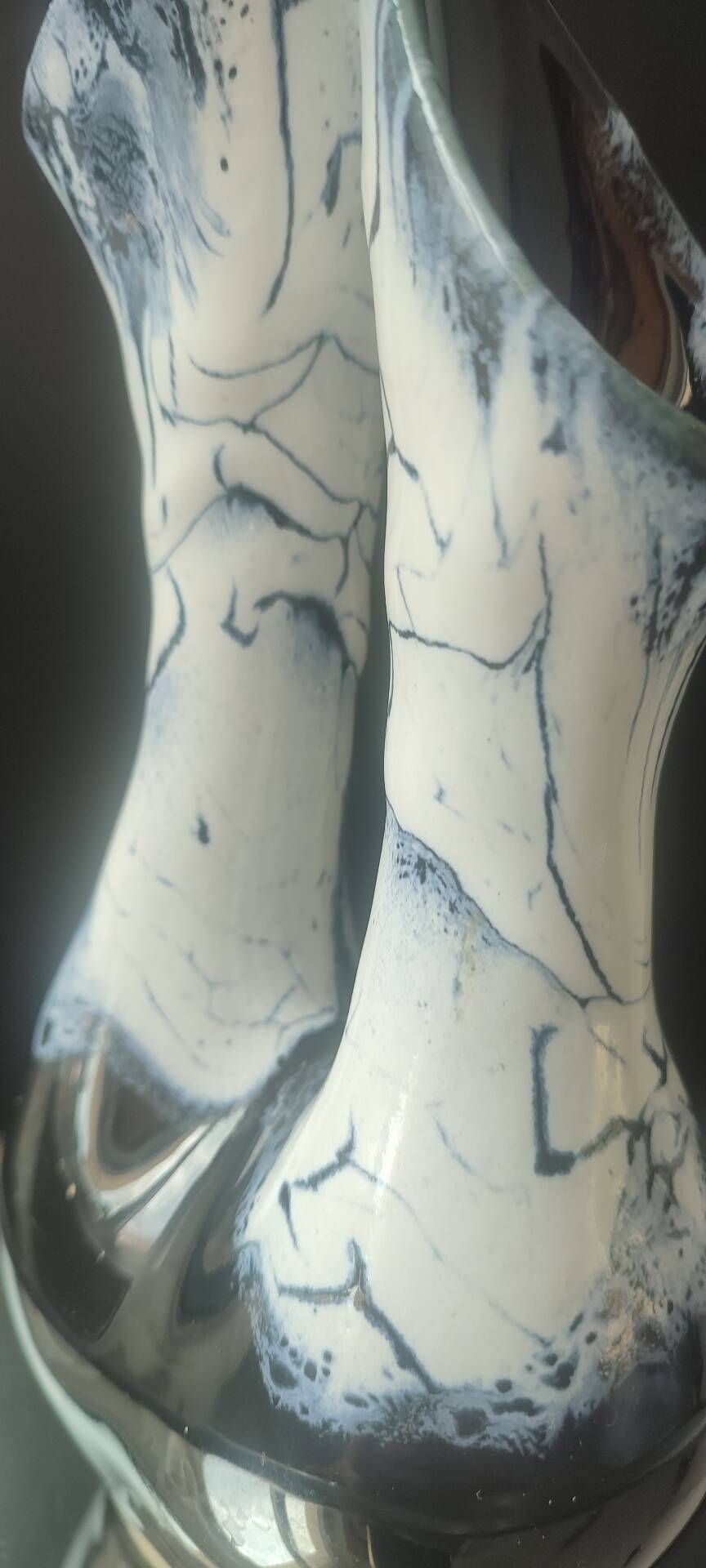 Sculptural ceramic vase Alpho (Alphonse Mouton) 24 cm