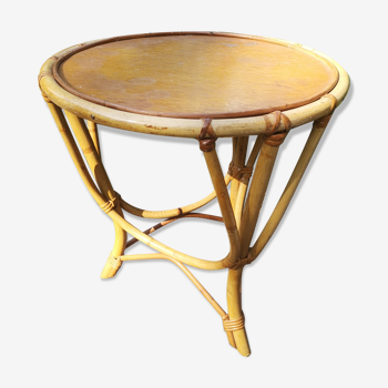 Rattan side coffee table
