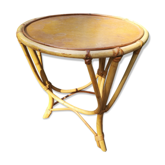 Rattan side coffee table
