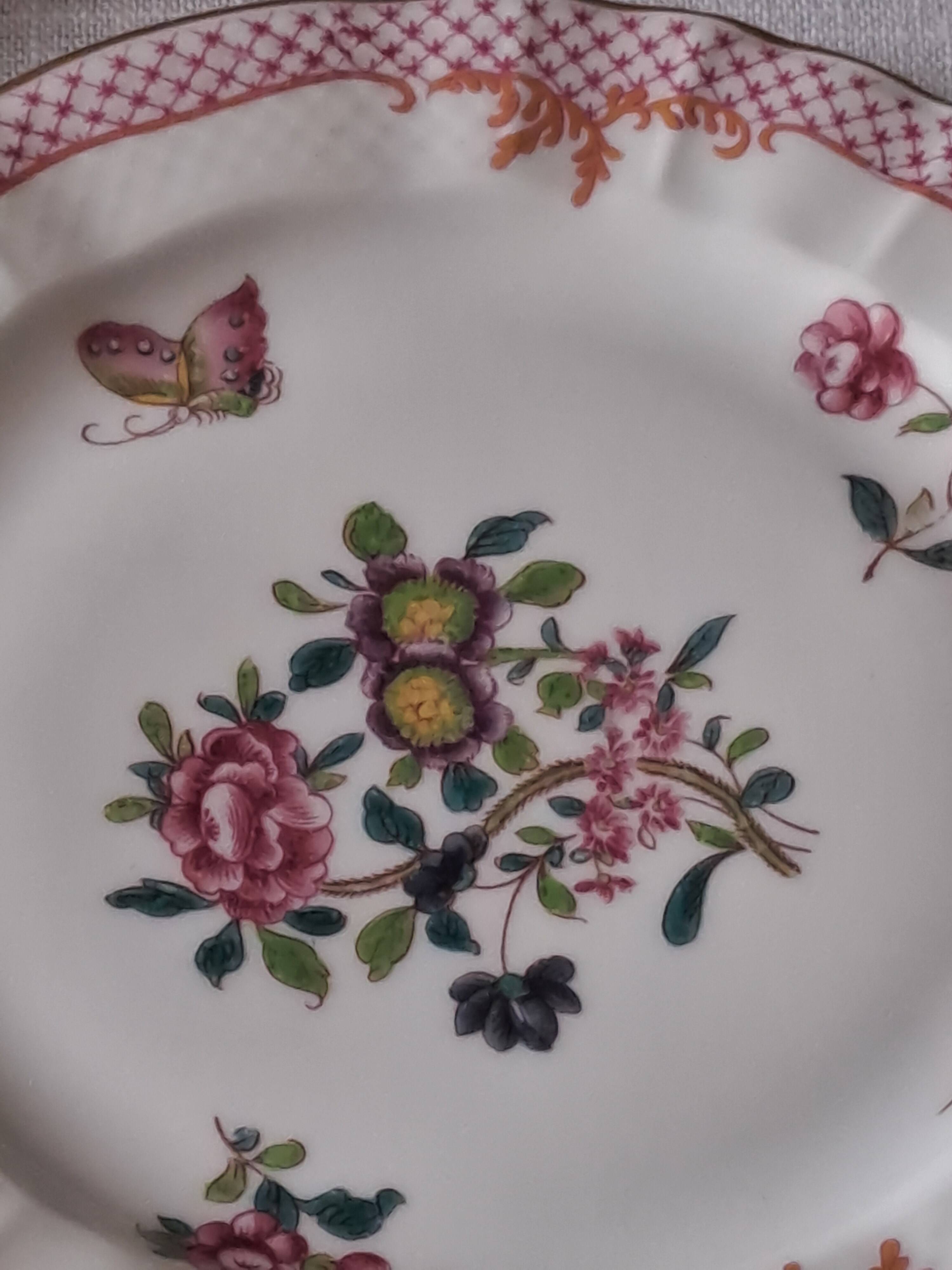Assiettes à dessert Bernardeaud Limoges _Compagnie des  Indes
