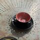 Coffee service composed of 5 cups and saucers in black earthenware and different colored interiors
