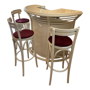 Bar art déco et tabourets