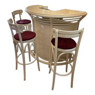 Art deco bar and stools