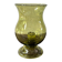 bougeoir en verre bullé vert biot années 60