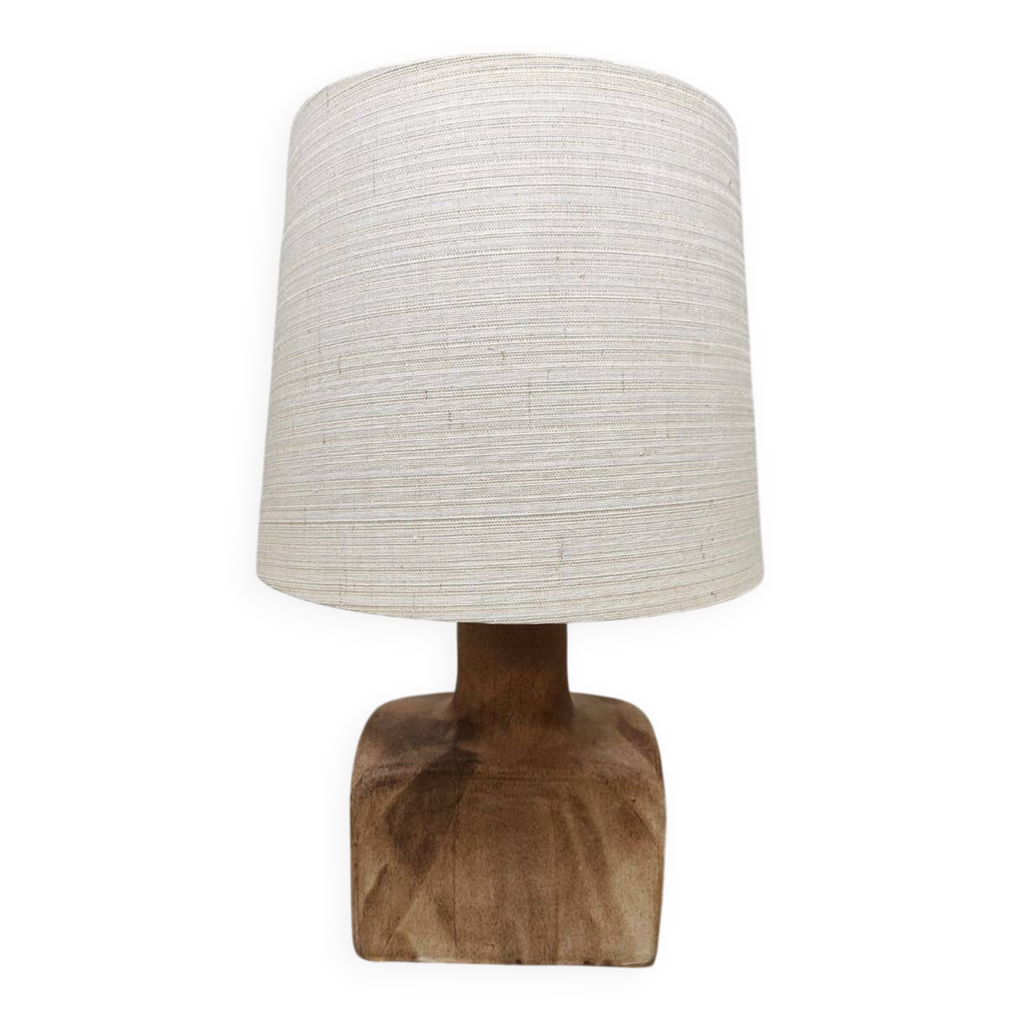 Vintage ceramic table lamp earth tones