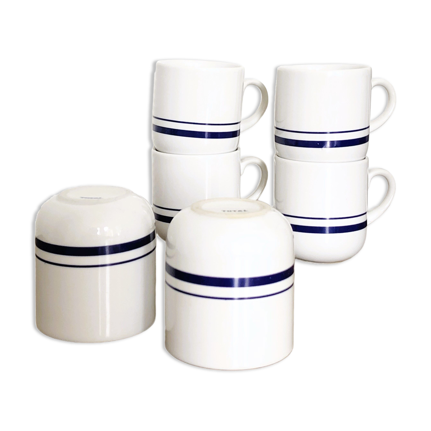 6 cups 'Total' vintage retro