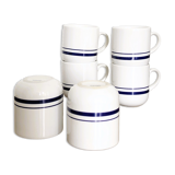 6 cups 'Total' vintage retro