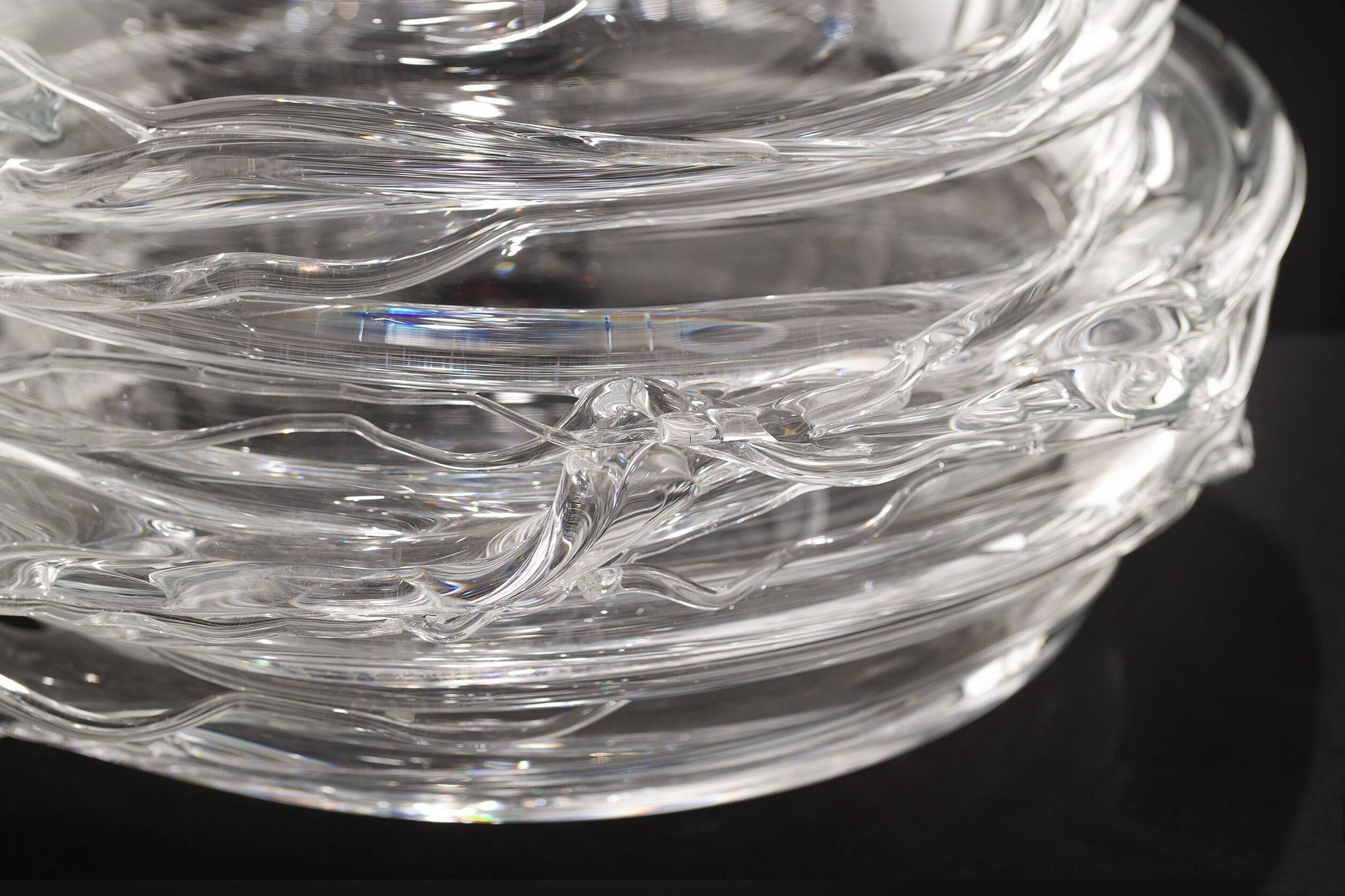 Vase 'Drop Honey' en verre cristal - Sem Schanzer (comme l'Anverre)