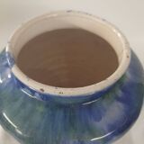 un vase  en grès flammé bleu