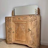 Art Deco oak sideboard with mirror (removable)