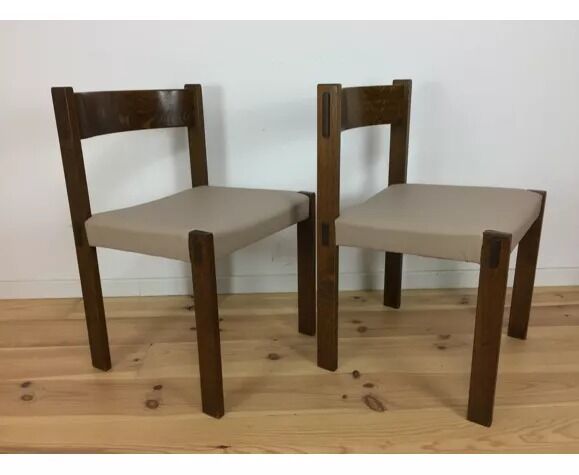 4 chaises brutalistes 1960