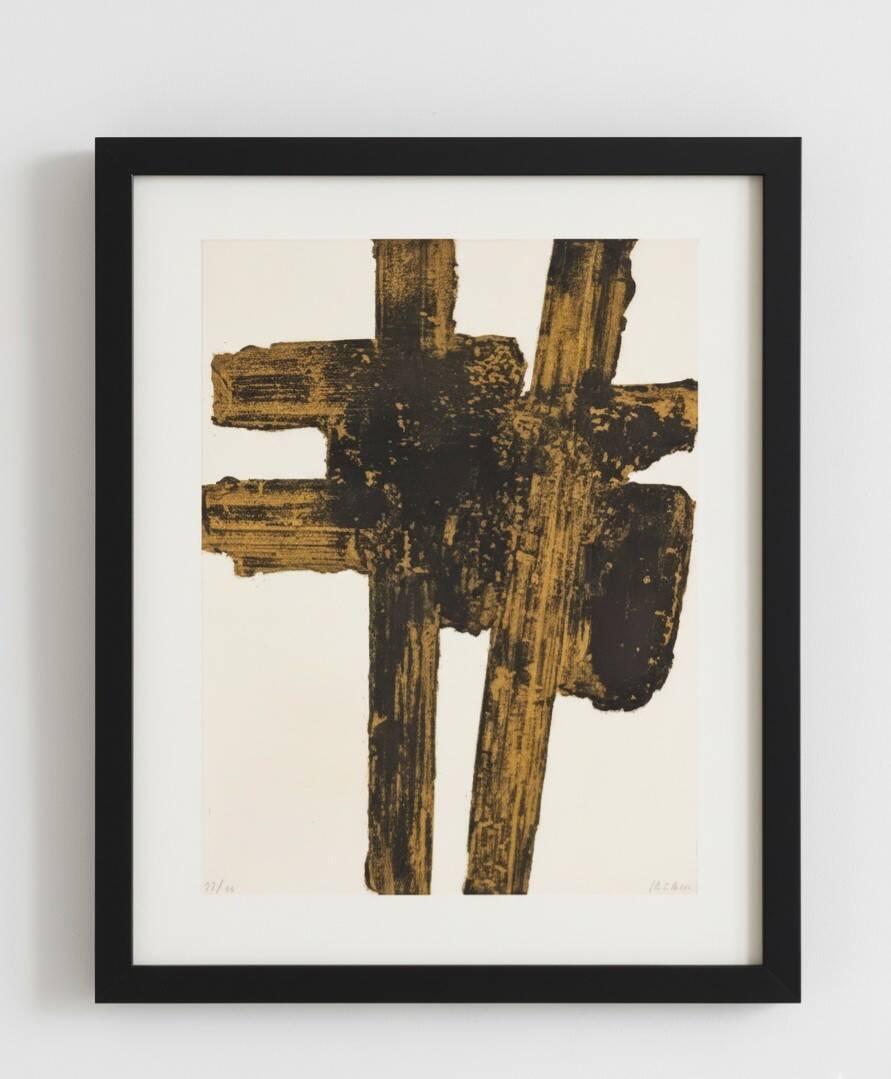 Pierre Soulages after an 18th-century etching, 1962