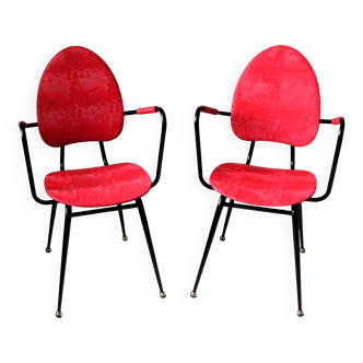 - paire de fauteuil vintage style hitier