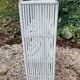 Vintage white rattan wall shelf