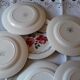6 flat plates and a round dish digoin sarreguemines Marinette Cannes