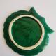 Small vintage old green shell dish