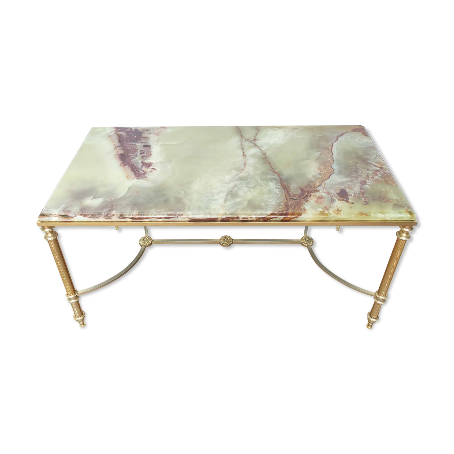 Golden and onyx coffee table