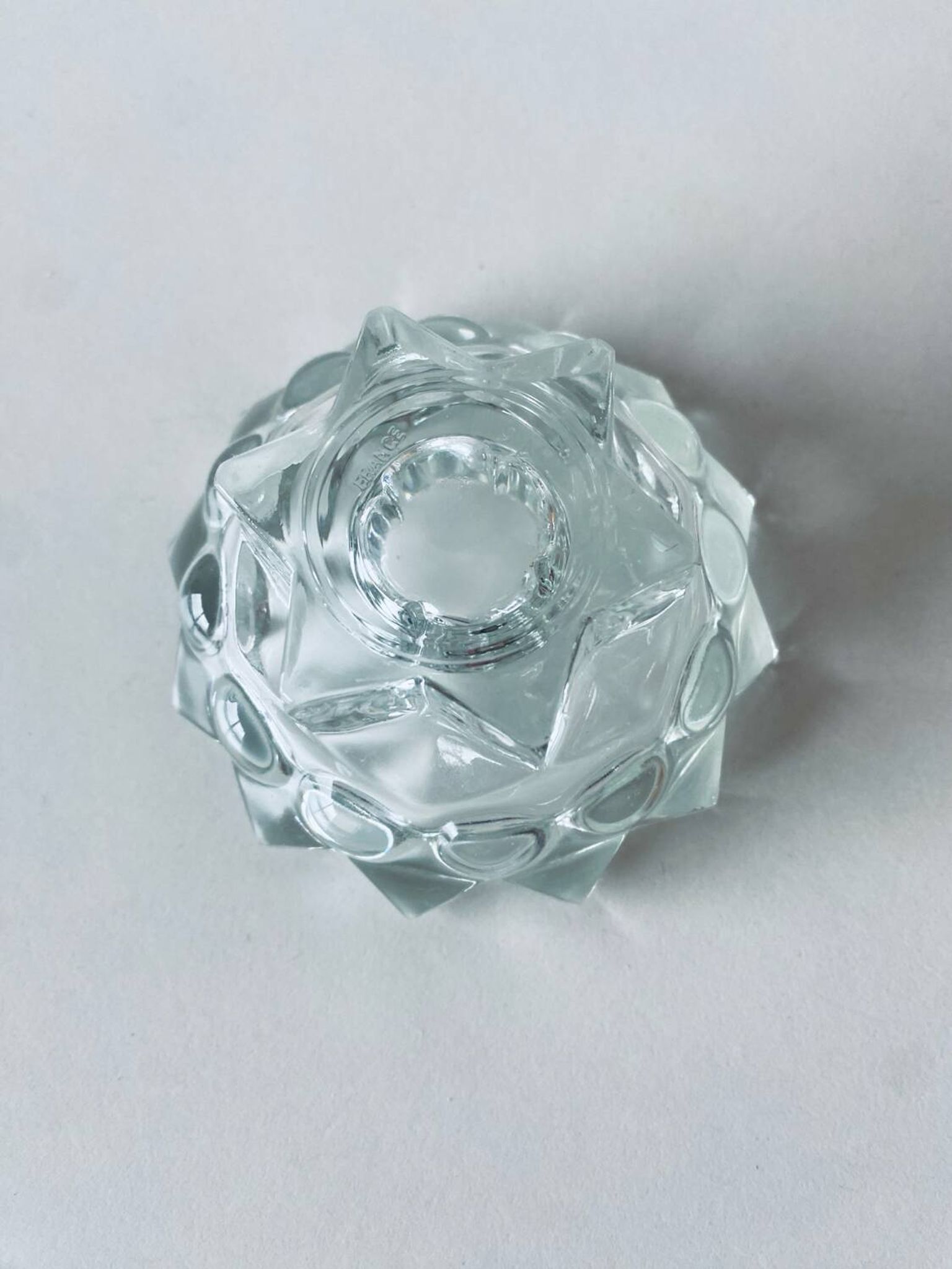 Bougeoir étoilé en cristal