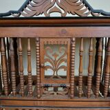 Provencal bread box in carved openwork walnut circa 1800