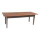 19th century farmhouse table in oak and poplar with spindle legs 198cm