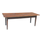 19th century farmhouse table in oak and poplar with spindle legs 198cm