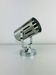 Aluminor wall light, brushed aluminium and chrome, 1960s.