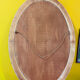 Gold oval mirror refurbished with a pediment — Louis XVI / Napoléon III style