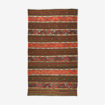 Anatolian handmade kilim rug 305 cm x 165 cm