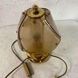 Lampe vintage dorée de table