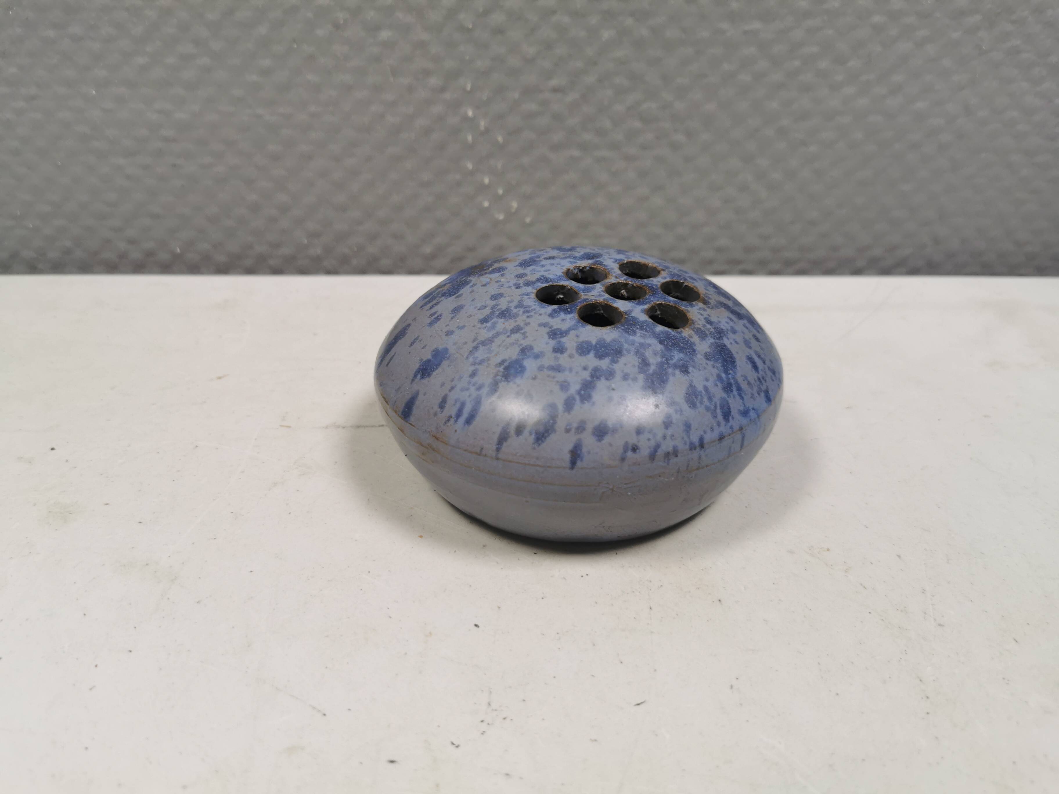 Small gorgeous vase in bluish colours/shades. Netherlands 1970s