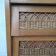 Vintage dresser rattan compass feet