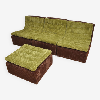 Corduroy modular sofa from DUX, 1970s