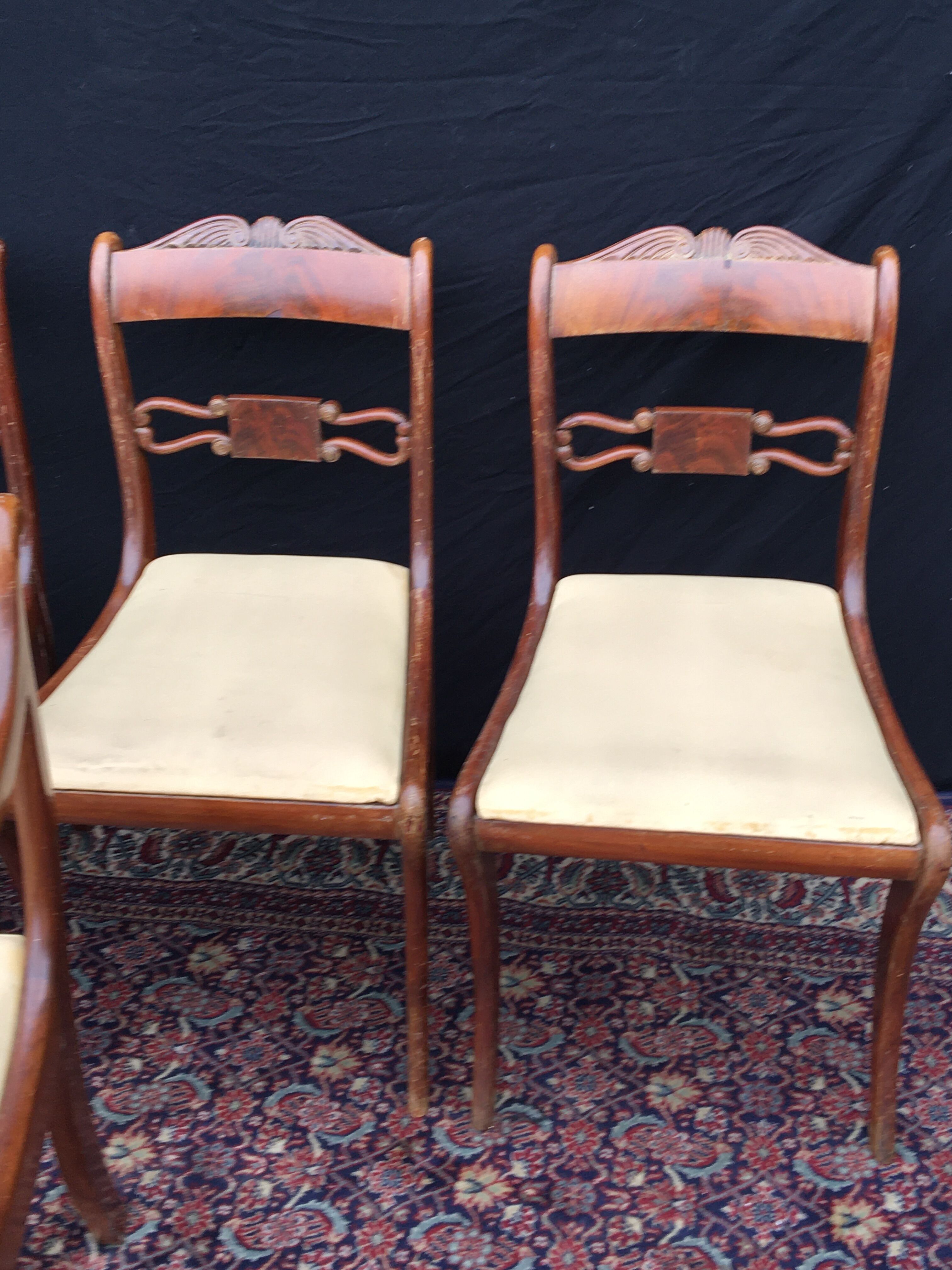 Set of 4 chairs and 1 armchair