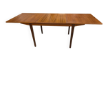 Large extendable Scandinavian table in vintage teak from the 1970s.