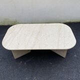 Travertine marble coffee table