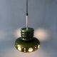Green ceramic suspension Mid-Century - pendant lamp West Germany
