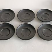 Set of six cups and their saucer in ceramic Monica Ceram Vallauris.