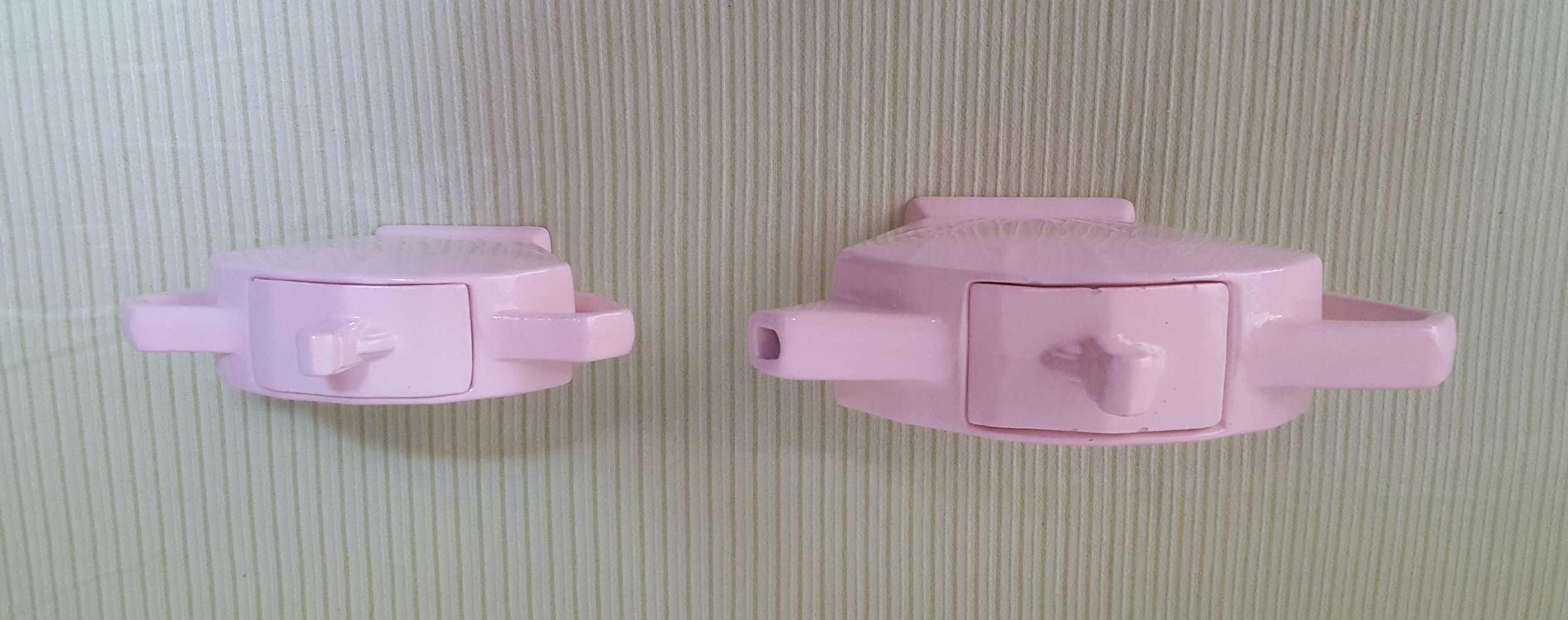 Théière and its pink ceramic sugar maker Art Deco